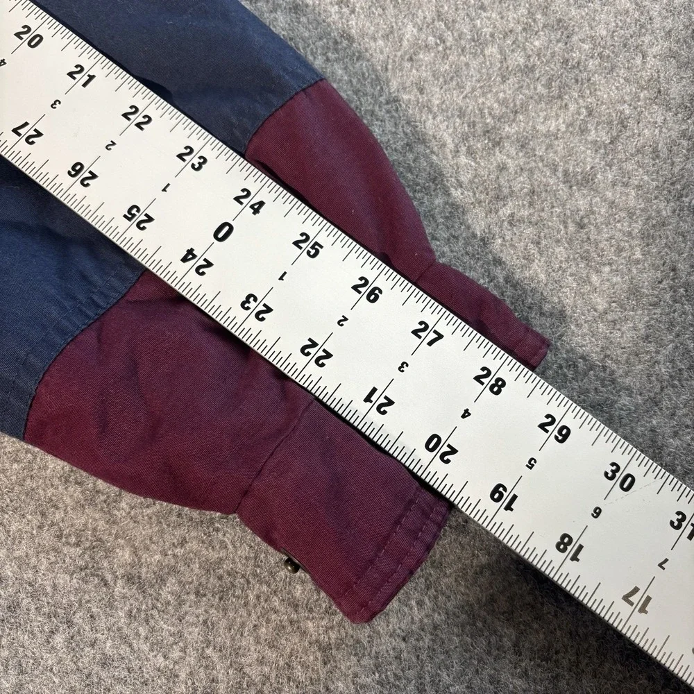 Vintage Pacific Trail Jacket Mens Xl Burgundy Navy Colorblock‎ Fleece Line 90's